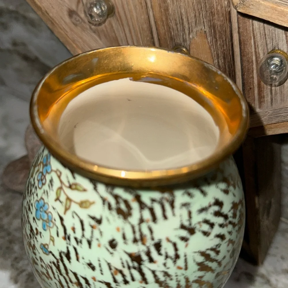 Vintage Japanese Floral Porcelain Vase